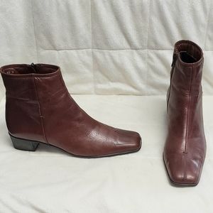 SESTO MEUCCI BROWN LEATHER ANKLE BOOTS SZ 9.5N